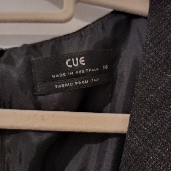Cue Vintage black Silver Lurex mini dress in size 14 - Picture 9 of 11